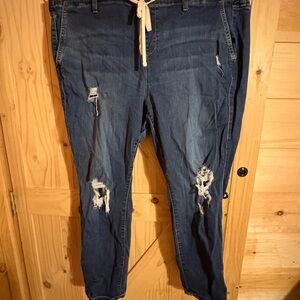 Torrid Blue Distressed Boyfriend Jeans